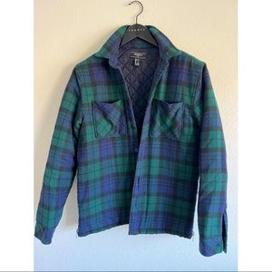 Forever 21 Jacket, green and blue argyle pattern, medium